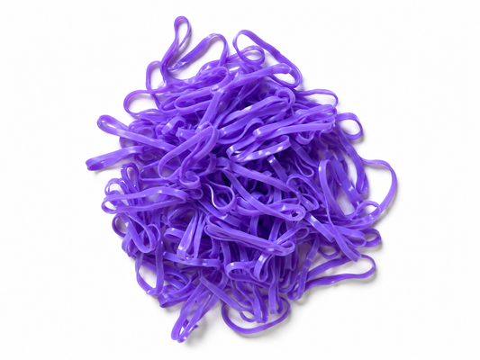 Purple Hair Elastics | 100 Count Pop-Top Tube