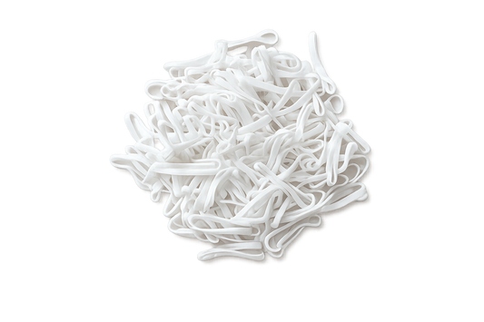 White Hair Elastics | 100 Count Pop-Top Tube