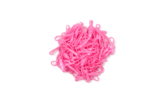 Pink Hair Elastics | 100 Count Pop-Top Tube