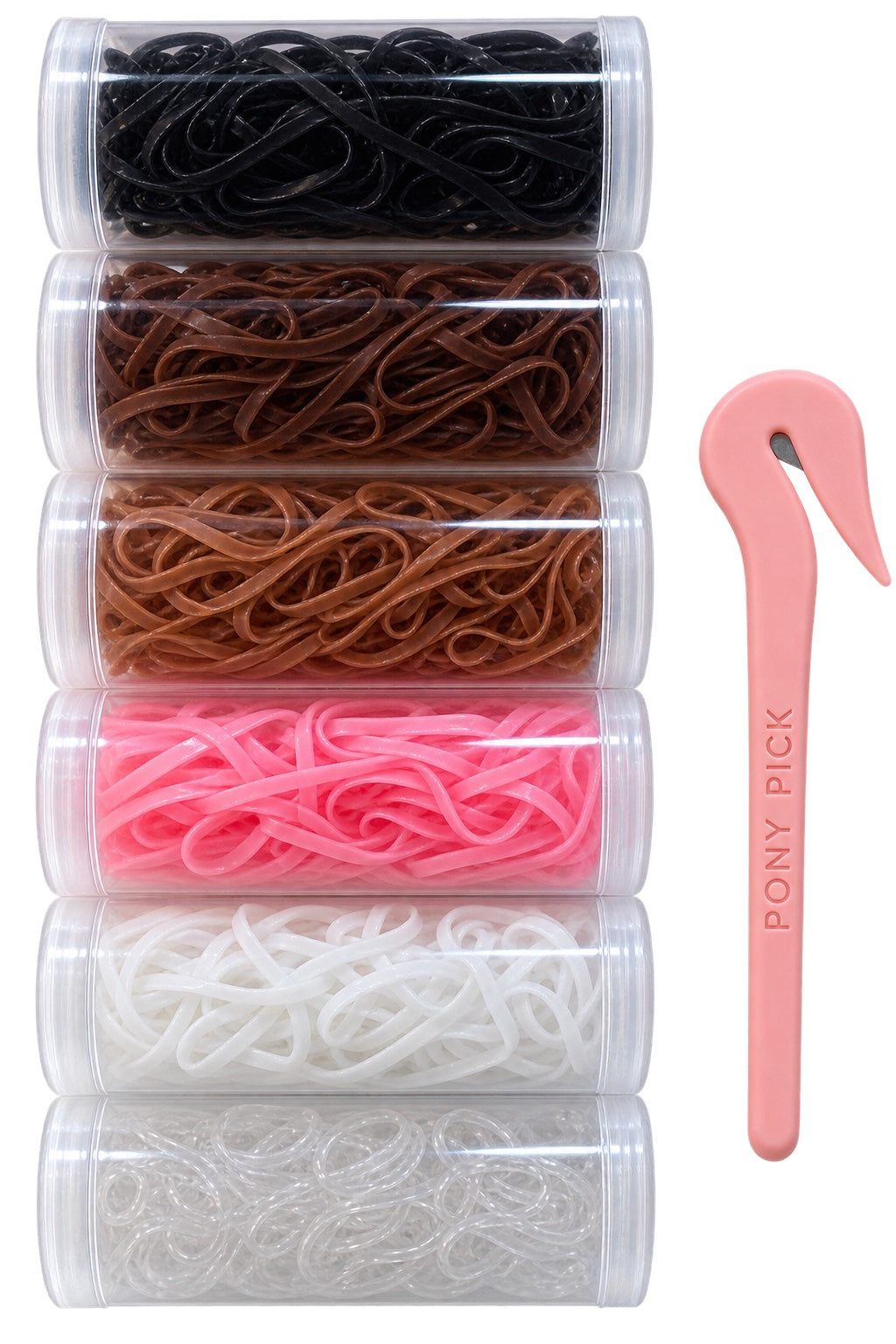 PONYPICK® The Originals | 600 Hair Elastics + Original Pony Pick®