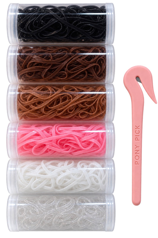 PONYPICK® The Originals | 600 Hair Elastics + Original Pony Pick®