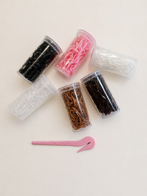 PONYPICK® The Originals | 600 Hair Elastics + Original Pony Pick®